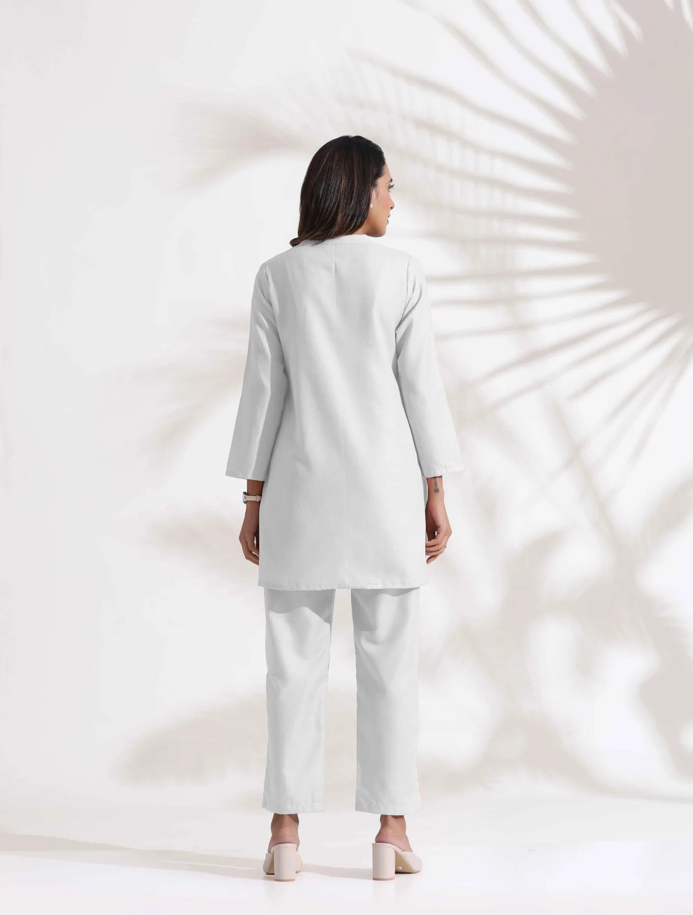 Ivory Minimalist Cotton Flex Co-ord Set