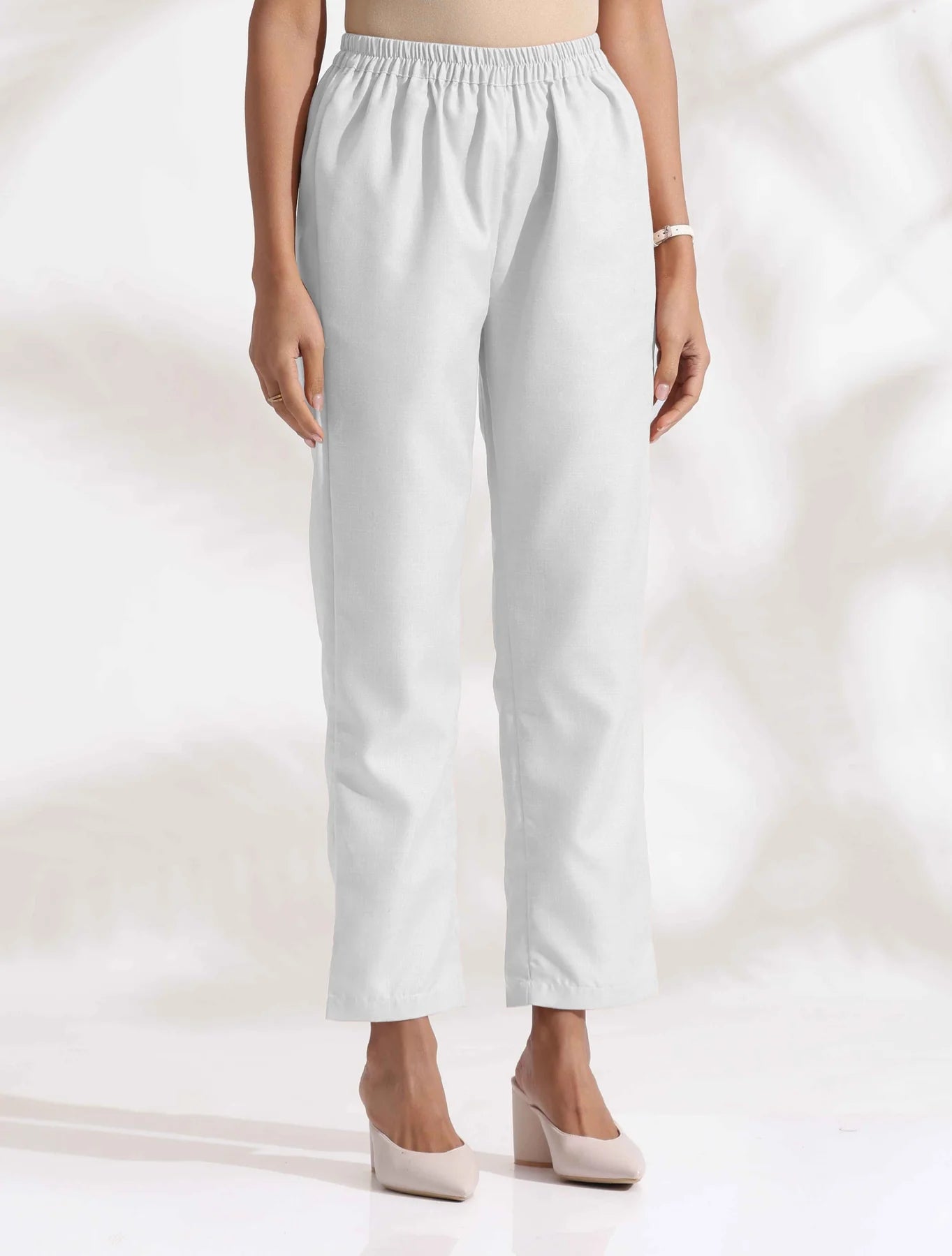 Ivory Minimalist Cotton Flex Co-ord Set