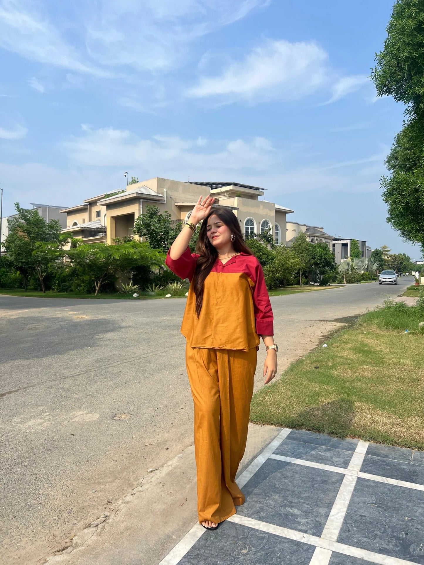Aarohi Dual Tone Cotton Co-ord Set