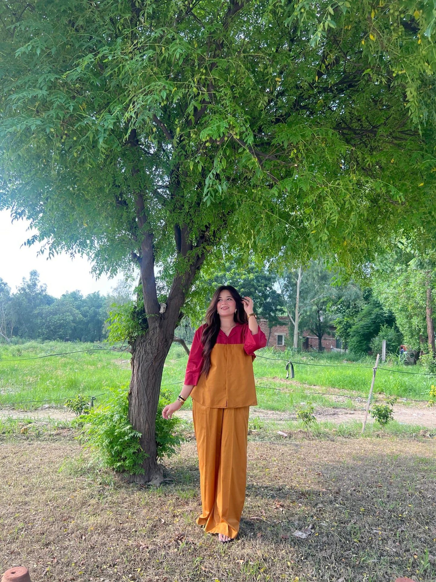 Aarohi Dual Tone Cotton Co-ord Set