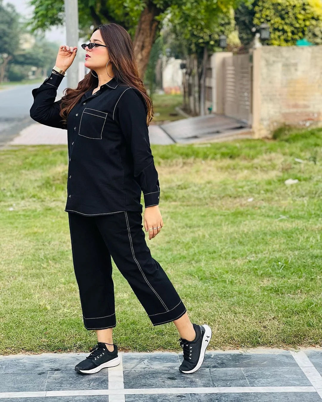 Noir Edge Cotton Co-ord Set