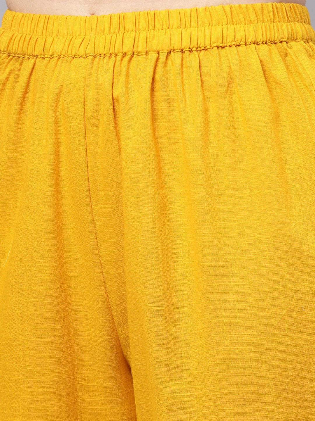 Tie-Up Cotton Flex Kurta Pant Set