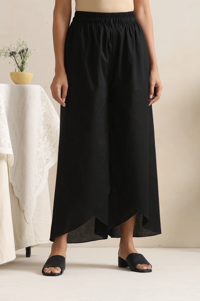 Kaaira Black Cotton Co-ord Set with Subtle Thread Detailing