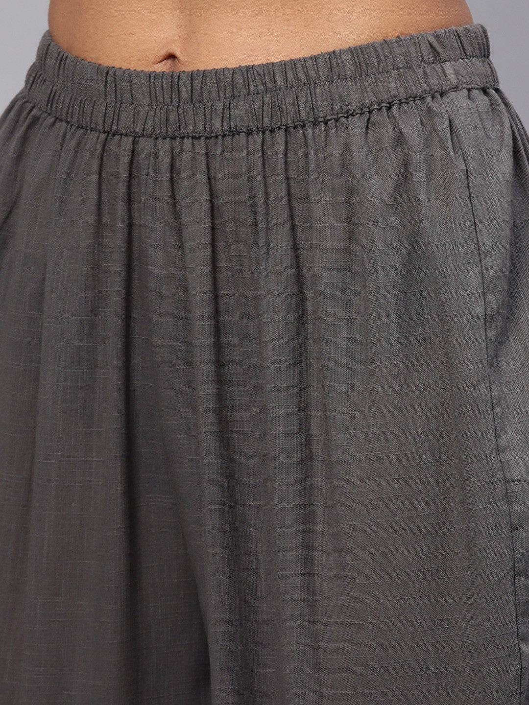 Tie-Up Cotton Flex Kurta Pant Set