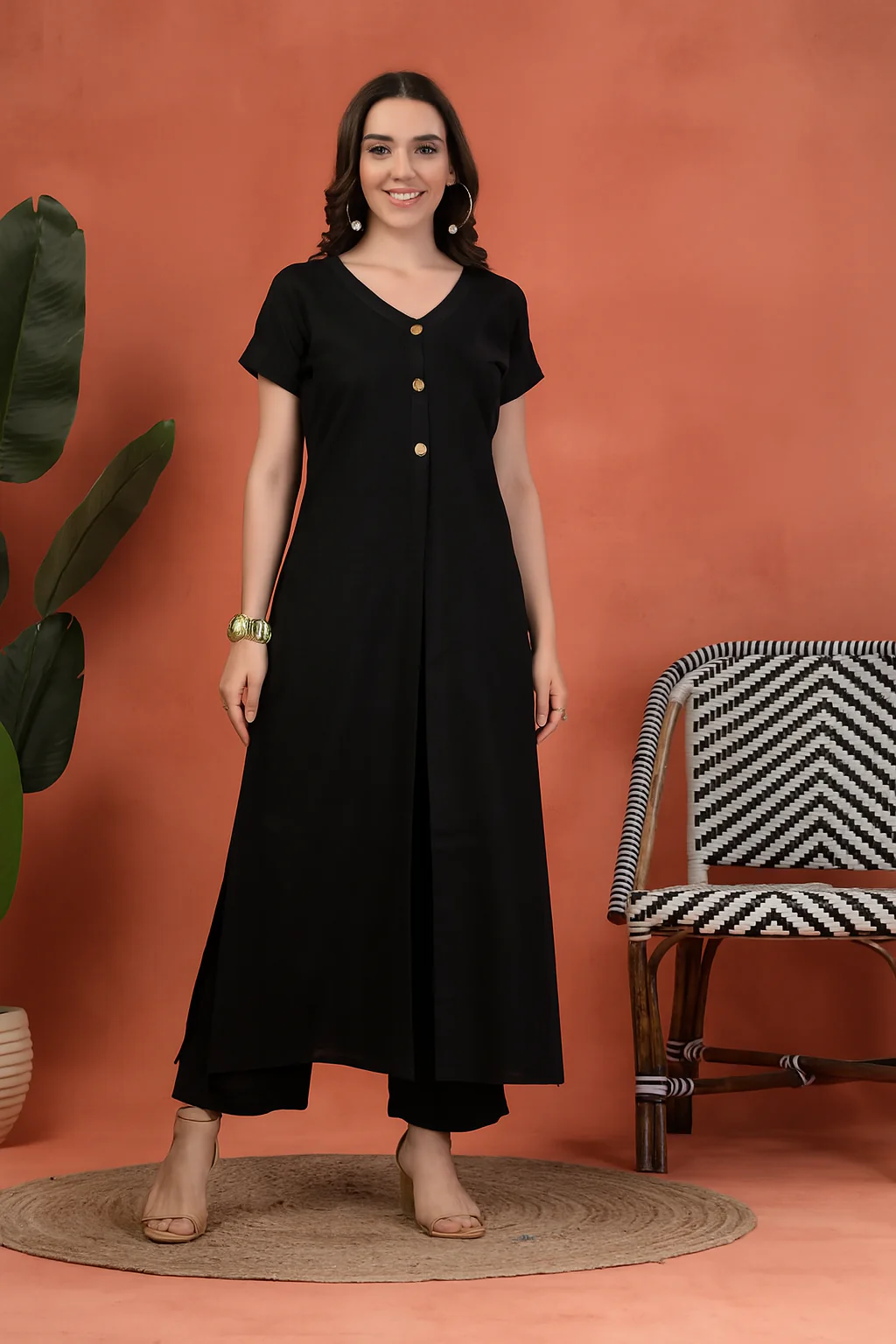 Desi Ease Co-ord Set with Modern Slits