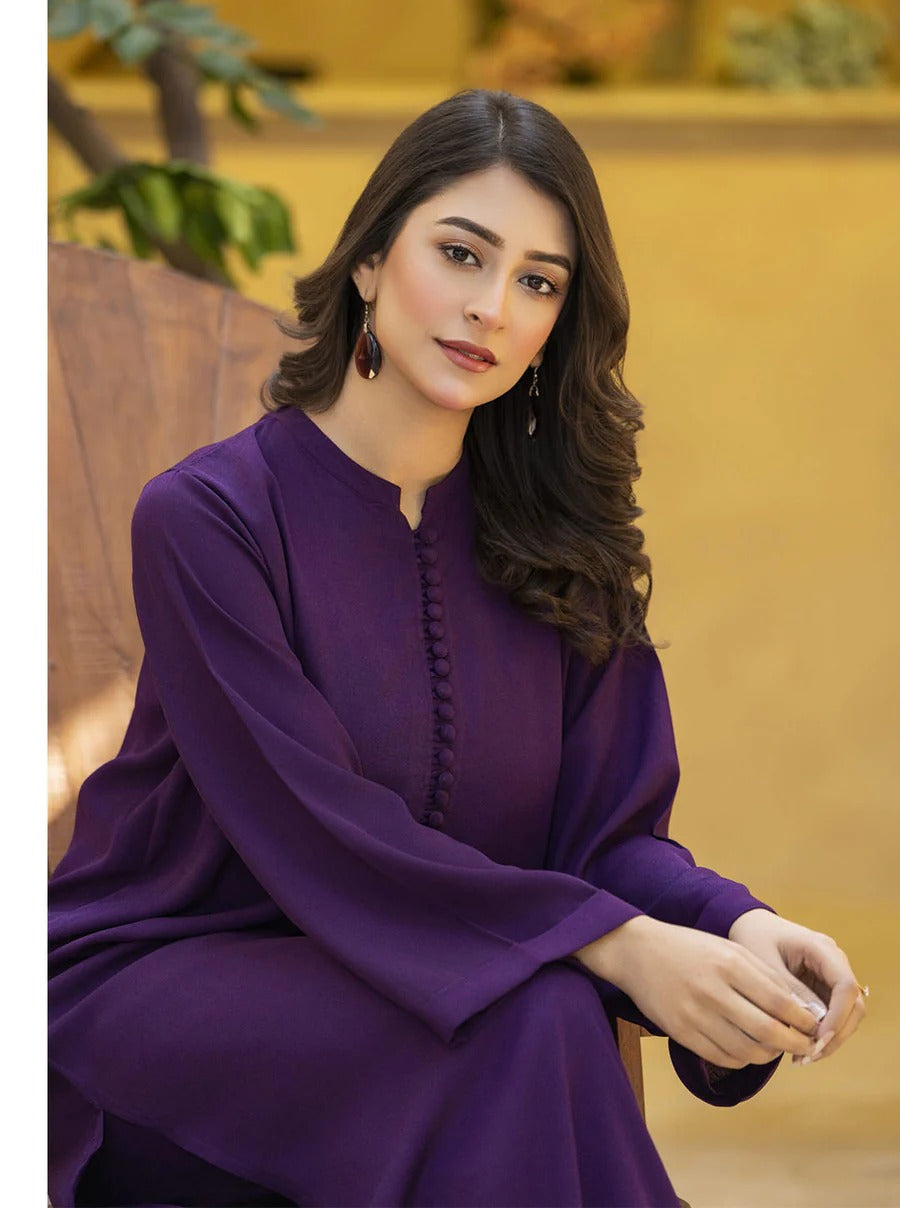 Elegant Georgette Co-Ord Set with Fabric Button Detailing
