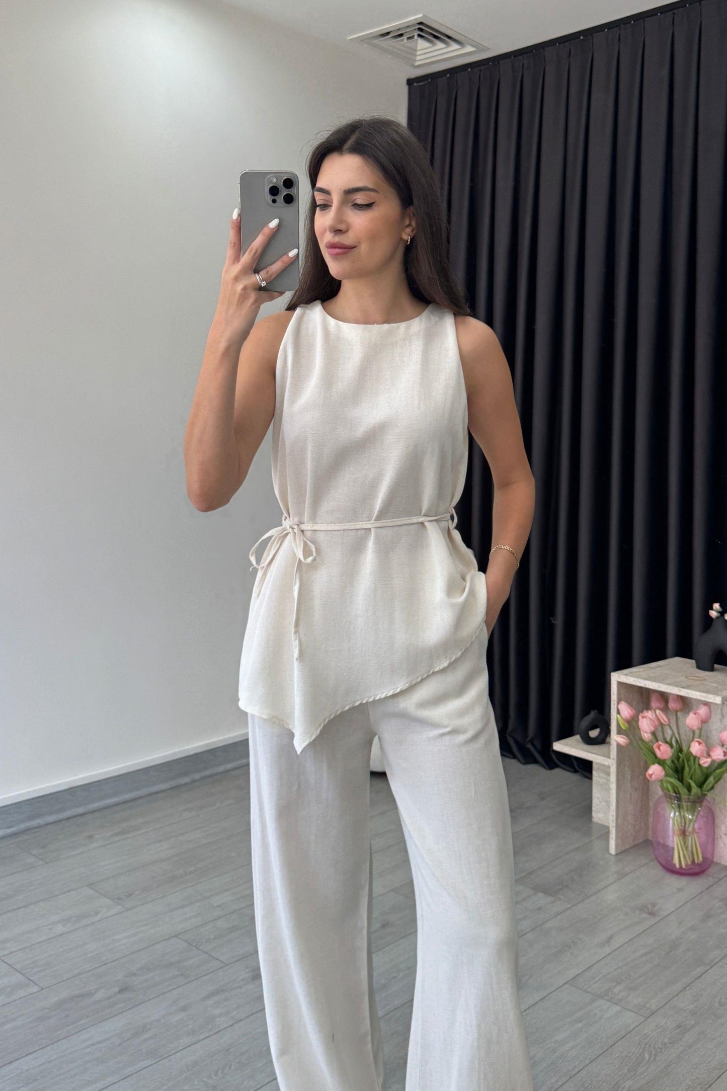 Amara Asymmetrical Top & Pant Co-ord Set