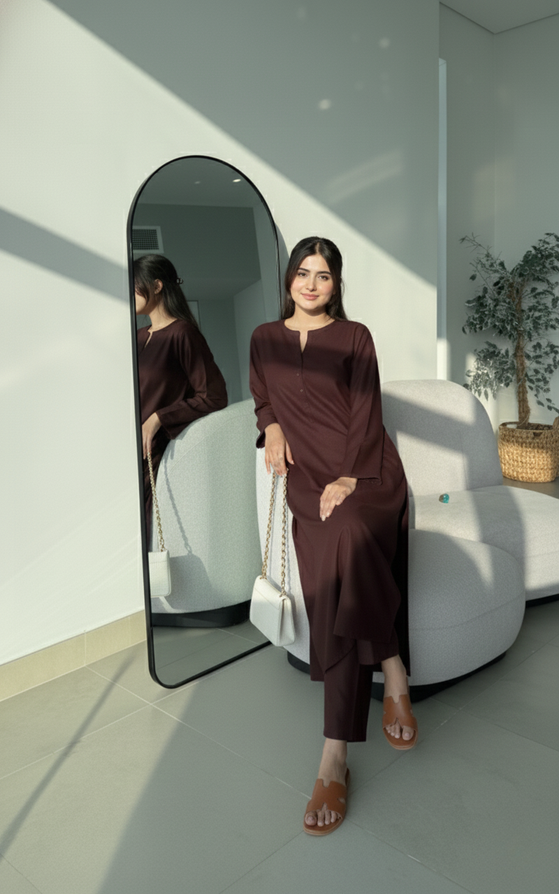 "Tarini" - Cotton Co-ord Set with Wide Sleeves