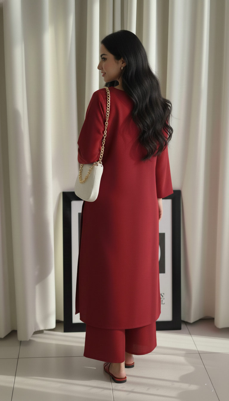 "Tarini" - Cotton Co-ord Set with Wide Sleeves