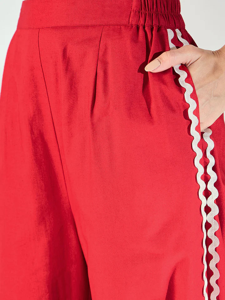 Classic Cotton Co-ord Set with Ric Rac Detailing