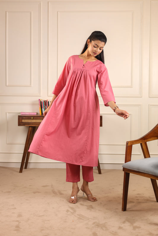 Classic Comfort: Pure Cotton Kurta Set