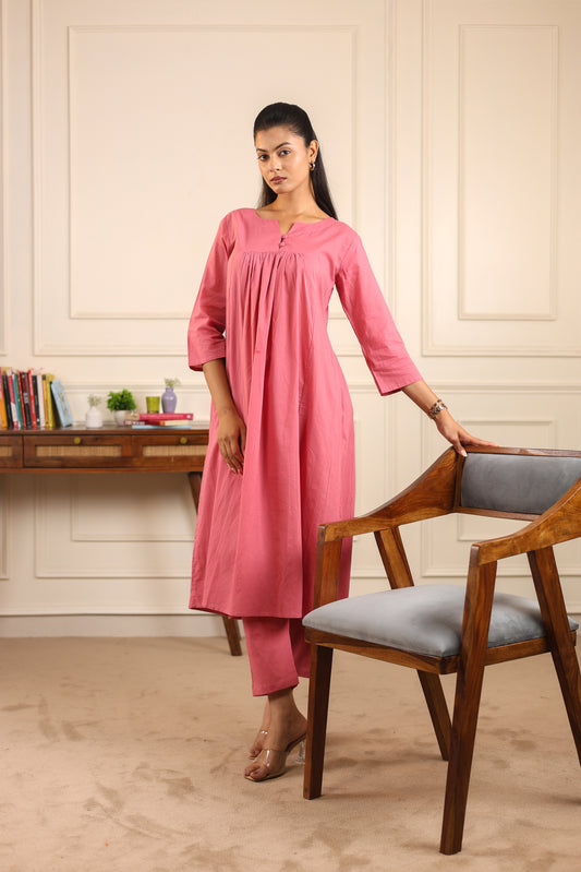 Classic Comfort: Pure Cotton Kurta Set