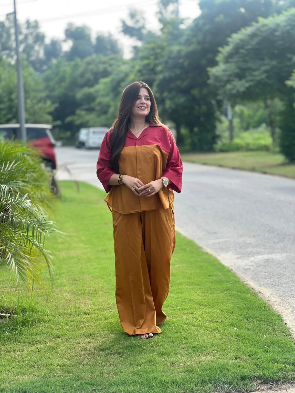 Aarohi Dual Tone Cotton Co-ord Set
