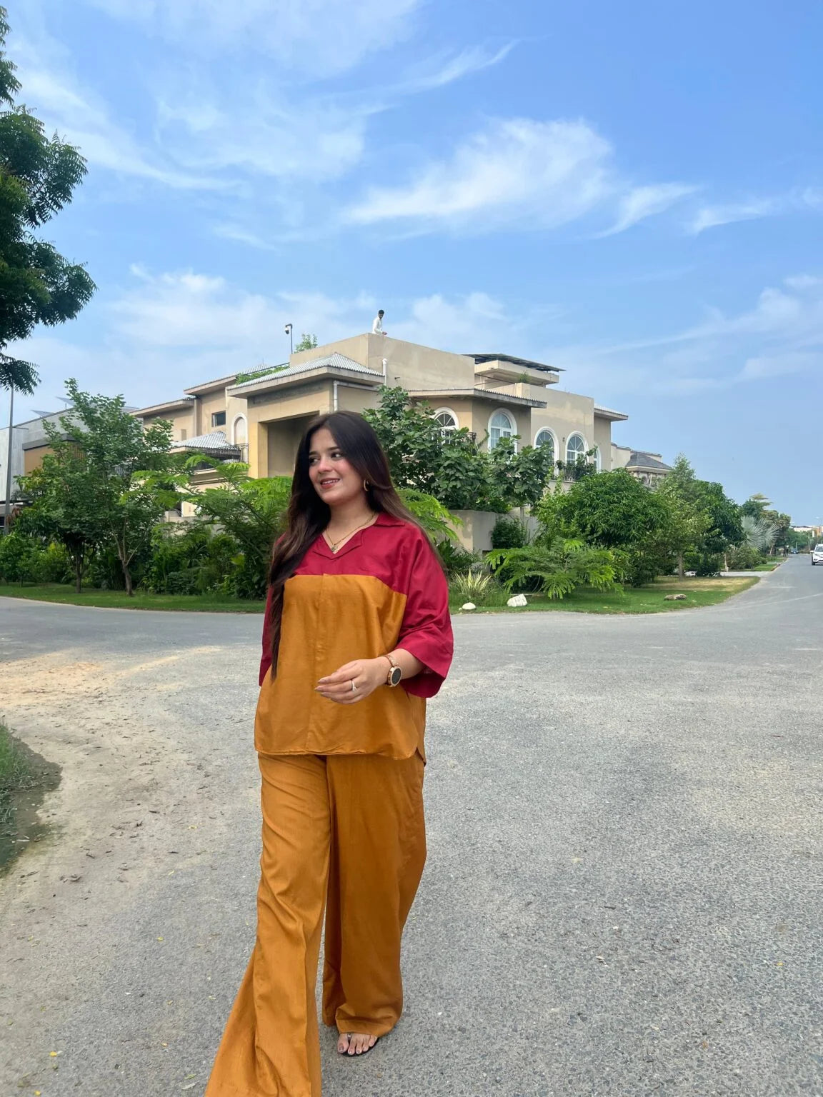Aarohi Dual Tone Cotton Co-ord Set