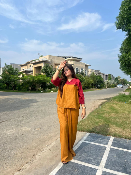Aarohi Dual Tone Cotton Co-ord Set