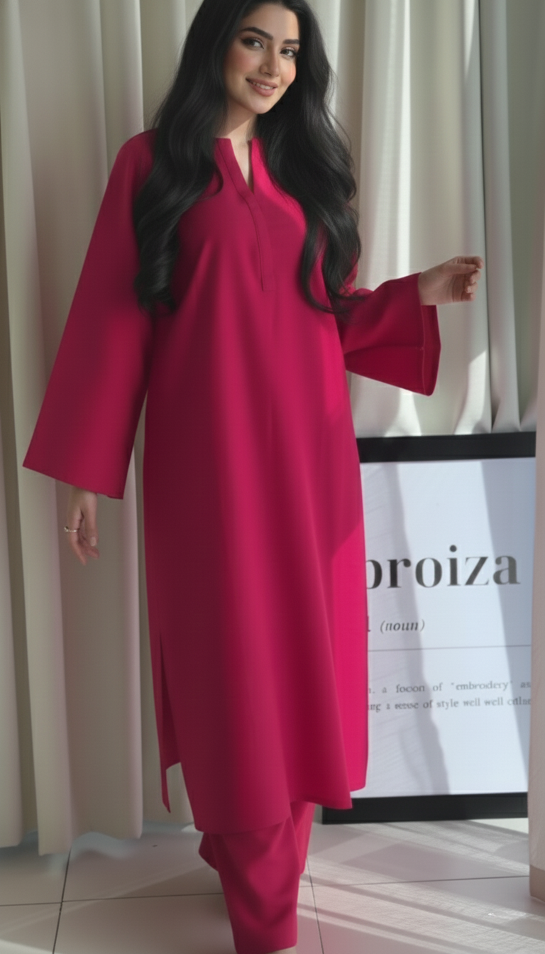 "Tarini" - Cotton Co-ord Set with Wide Sleeves