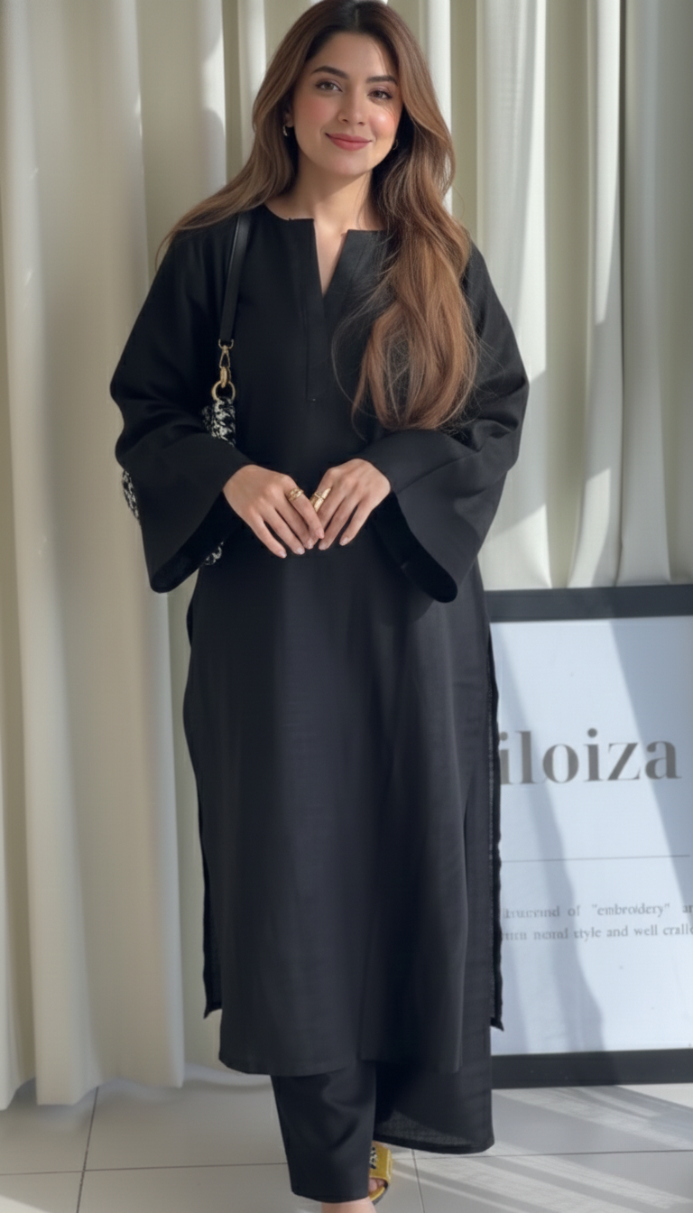 "Tarini" - Cotton Co-ord Set with Wide Sleeves