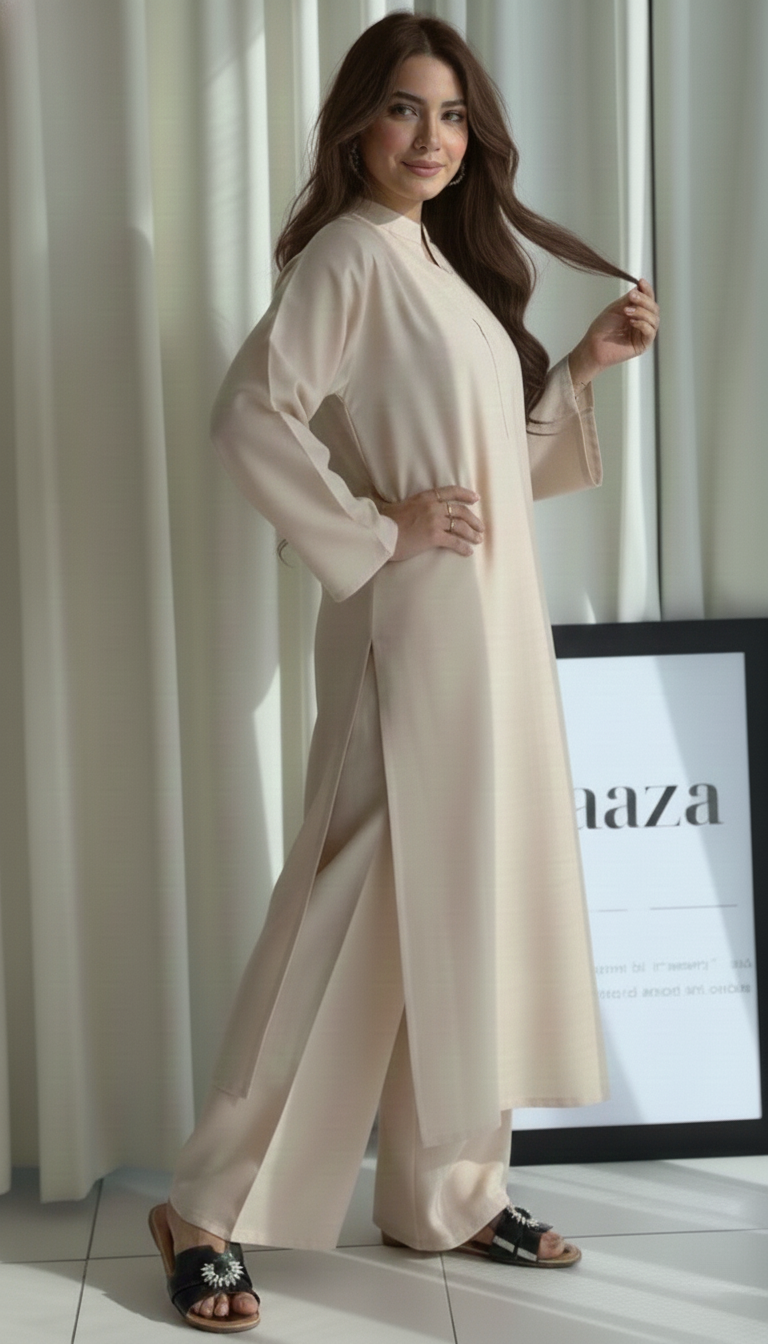 "Tarini" - Cotton Co-ord Set with Wide Sleeves