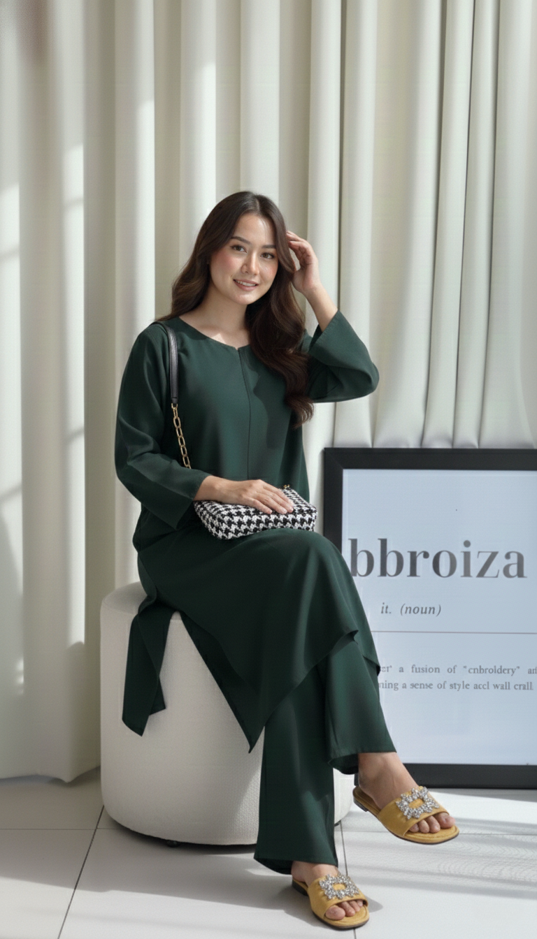 "Tarini" - Cotton Co-ord Set with Wide Sleeves