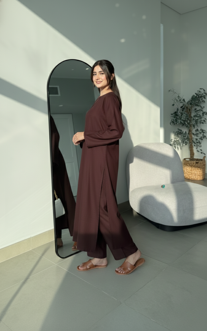 "Tarini" - Cotton Co-ord Set with Wide Sleeves