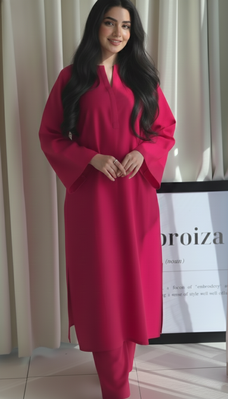 "Tarini" - Cotton Co-ord Set with Wide Sleeves