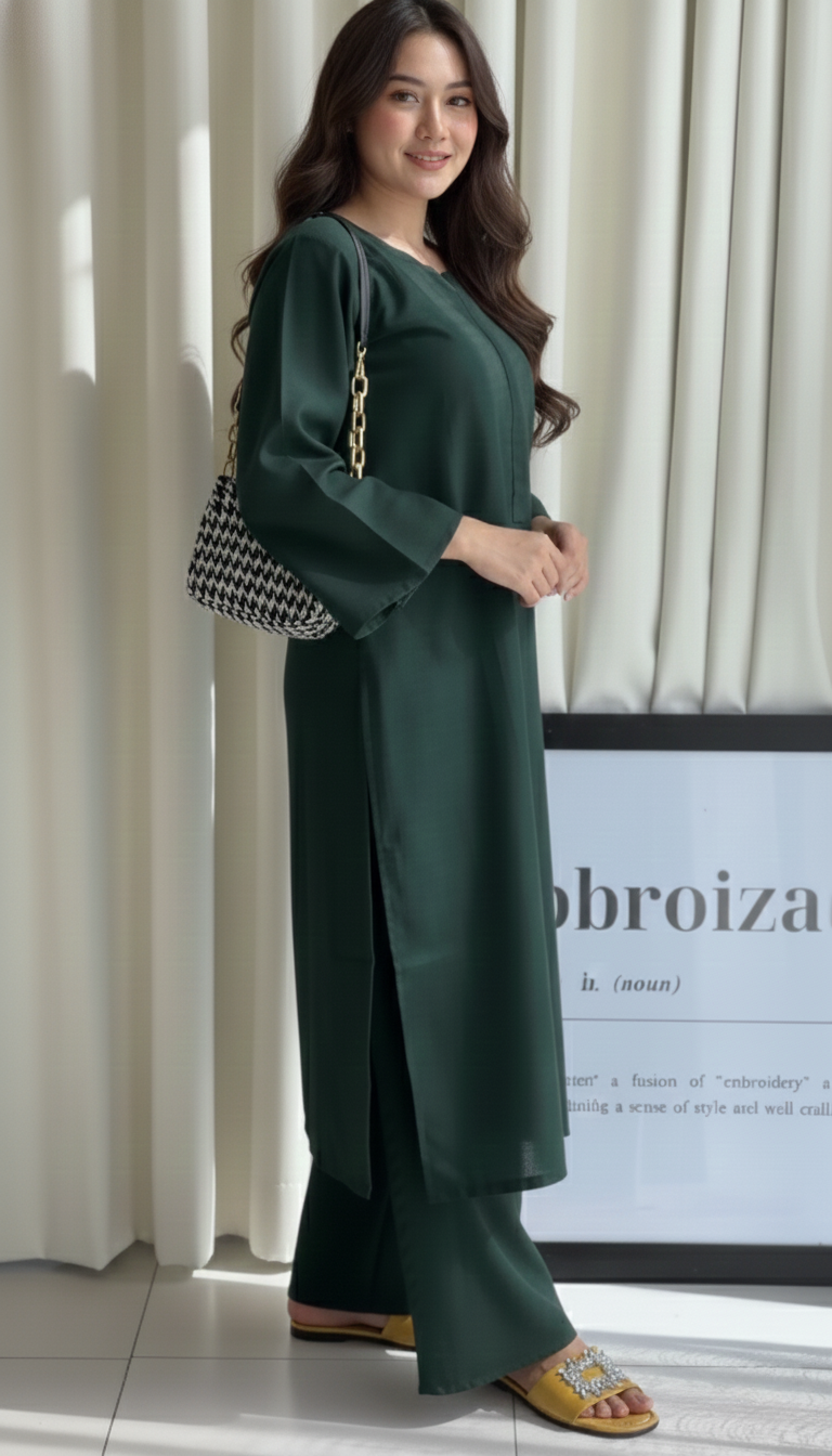 "Tarini" - Cotton Co-ord Set with Wide Sleeves