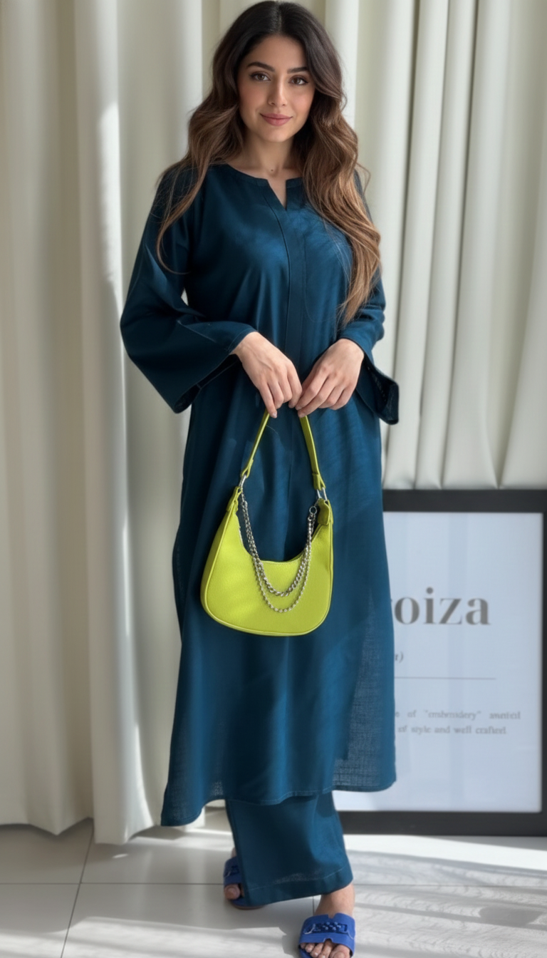 "Tarini" - Cotton Co-ord Set with Wide Sleeves