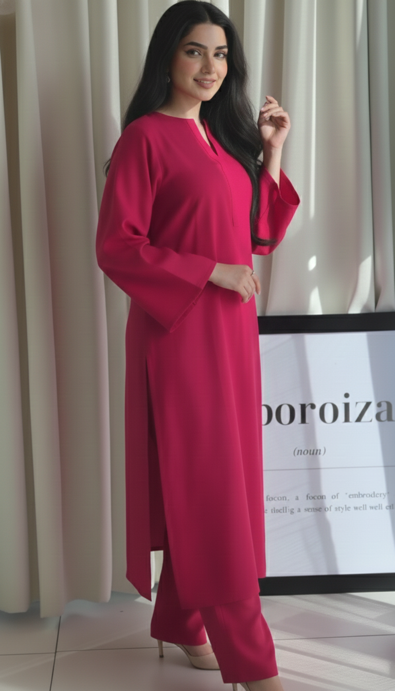 "Tarini" - Cotton Co-ord Set with Wide Sleeves