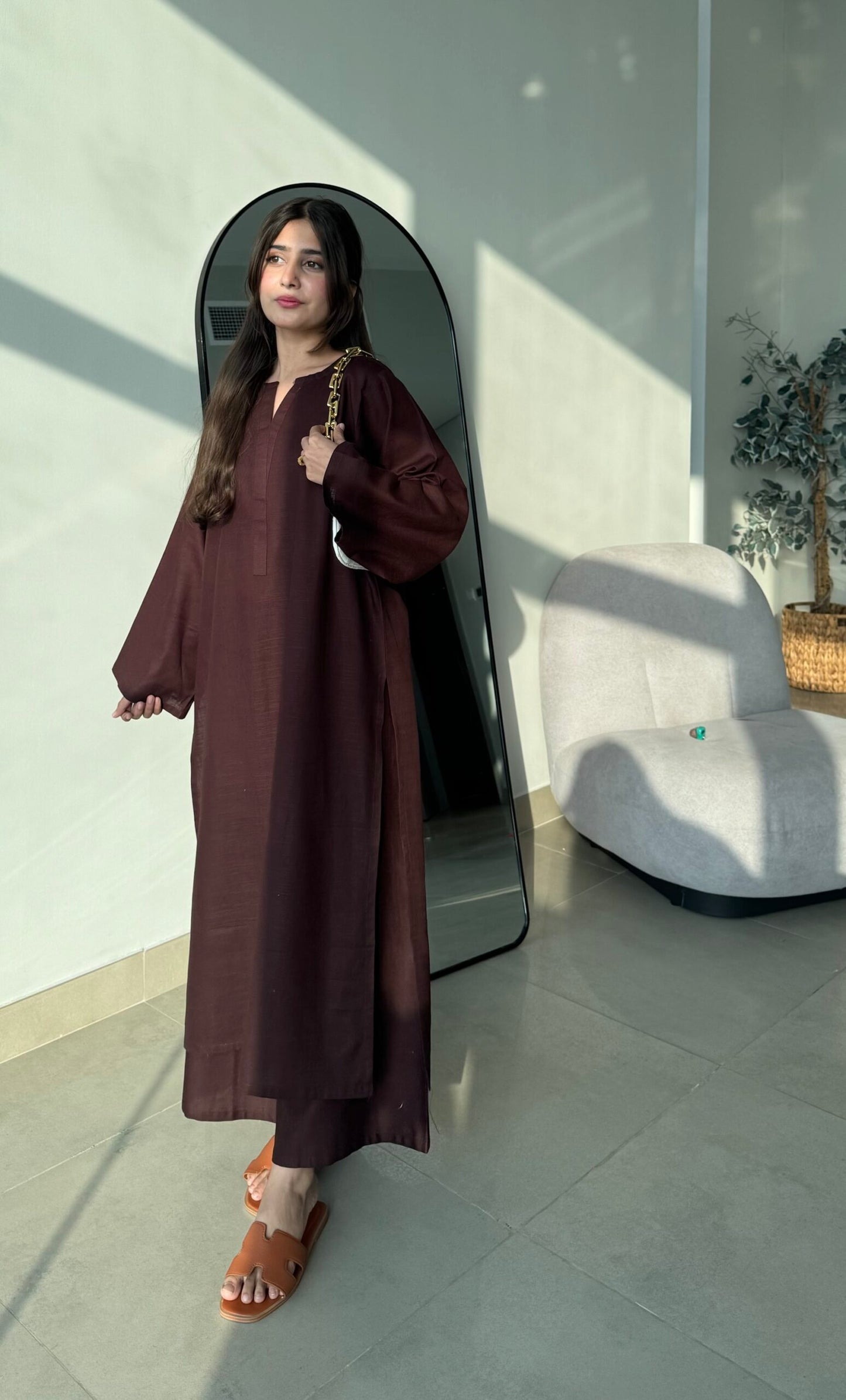 "Tarini" - Cotton Co-ord Set with Wide Sleeves