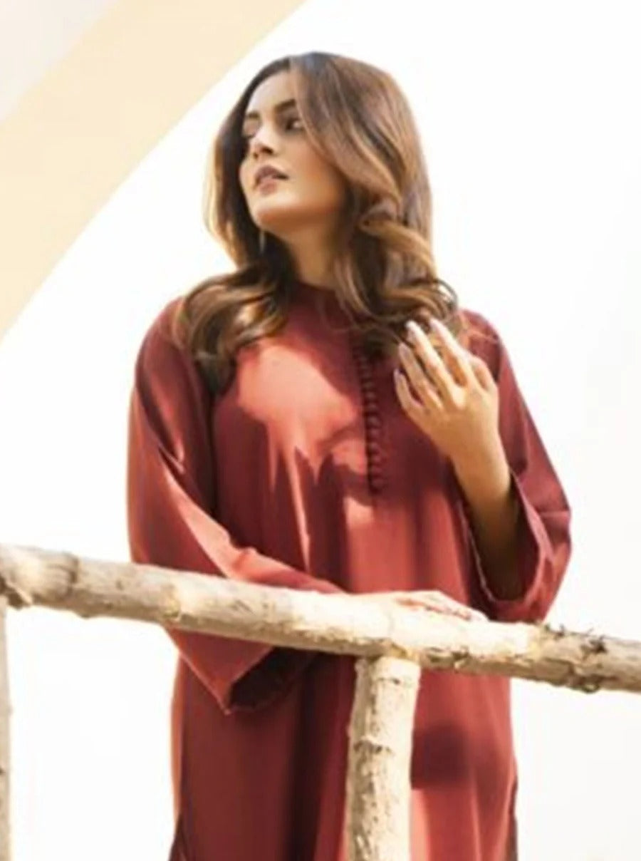 Elegant Georgette Co-Ord Set with Fabric Button Detailing