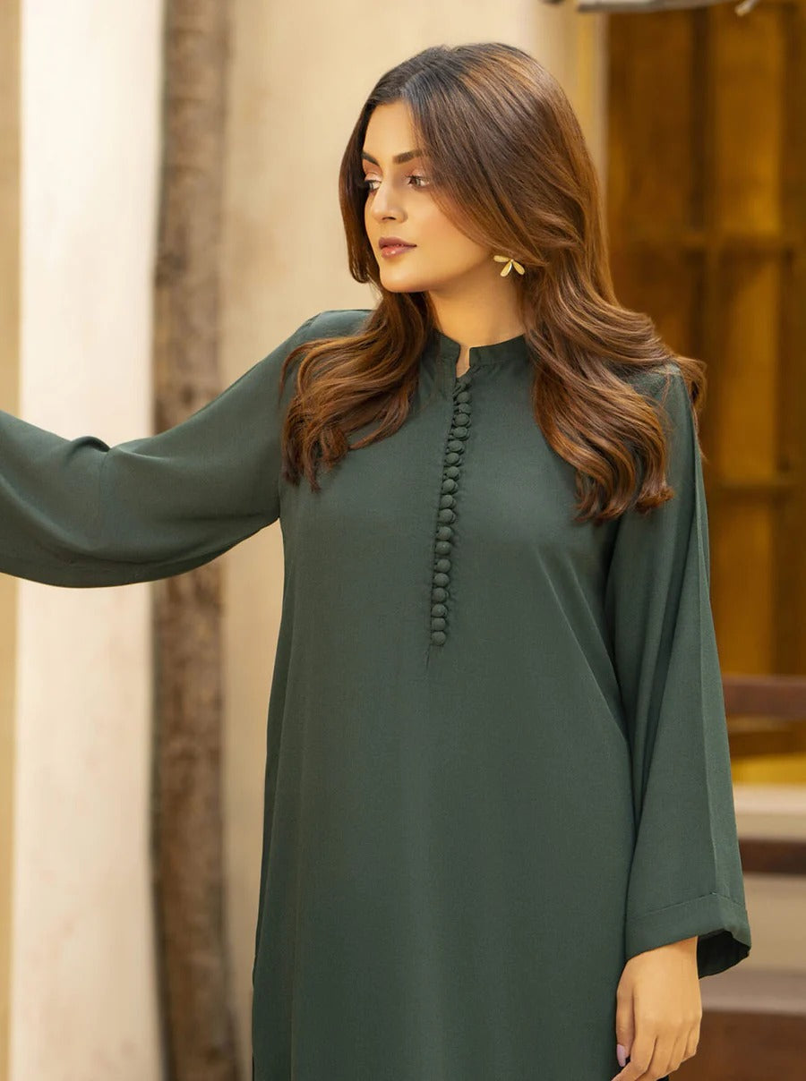 Elegant Georgette Co-Ord Set with Fabric Button Detailing